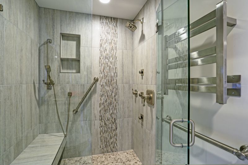 Open Shower Layout with Rain Shower Head